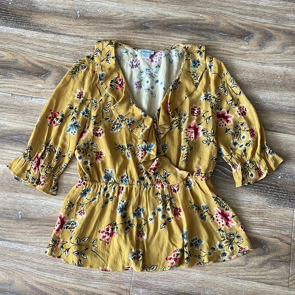 Sundance Tops Sundance Calla Peplum Floral Top Poshmark